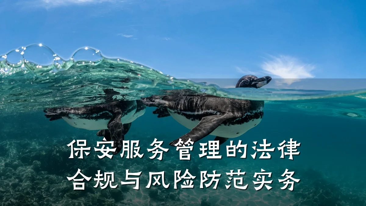 保安服务管理的法律合规与风险防范实务