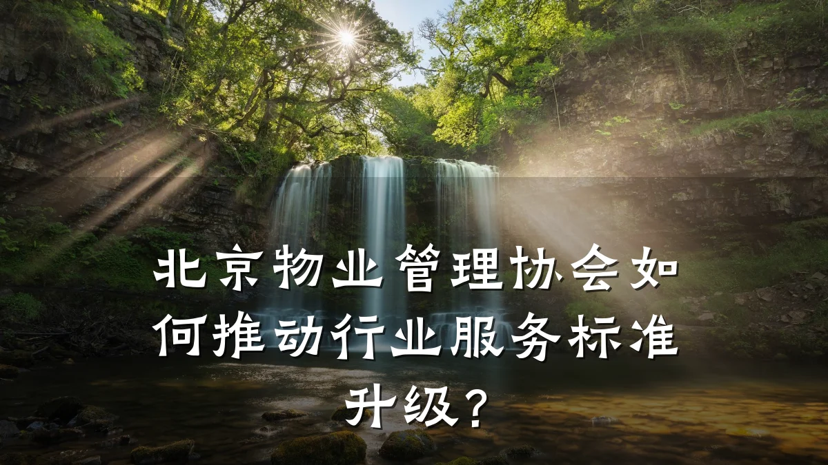 北京物业管理协会如何推动行业服务标准升级?