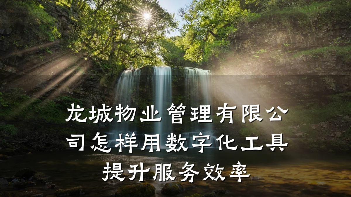 龙城物业管理有限公司怎样用数字化工具提升服务效率
