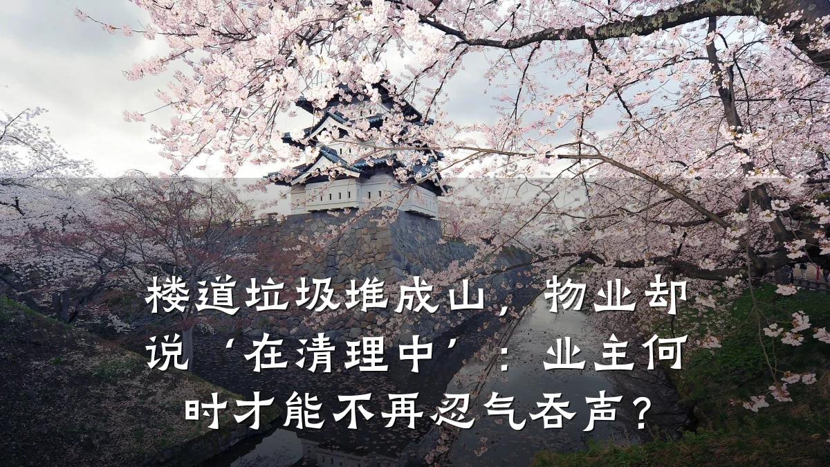 楼道垃圾堆成山,物业却说‘在清理中’:业主何时才能不再忍气吞声?