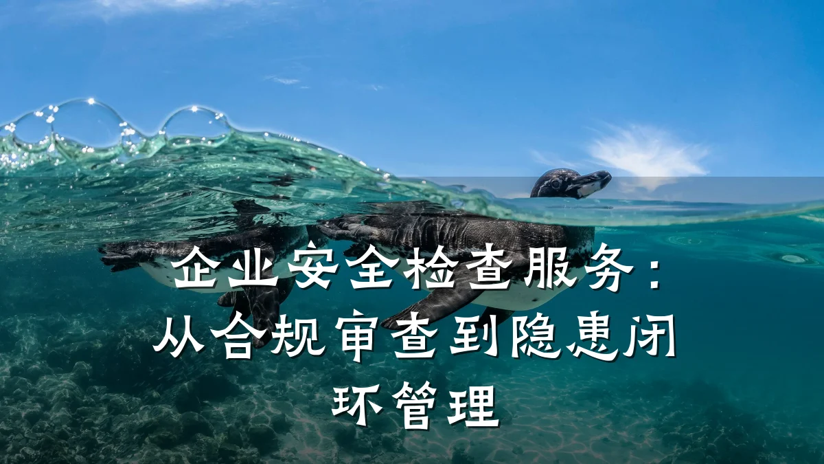 企业安全检查服务：从合规审查到隐患闭环管理